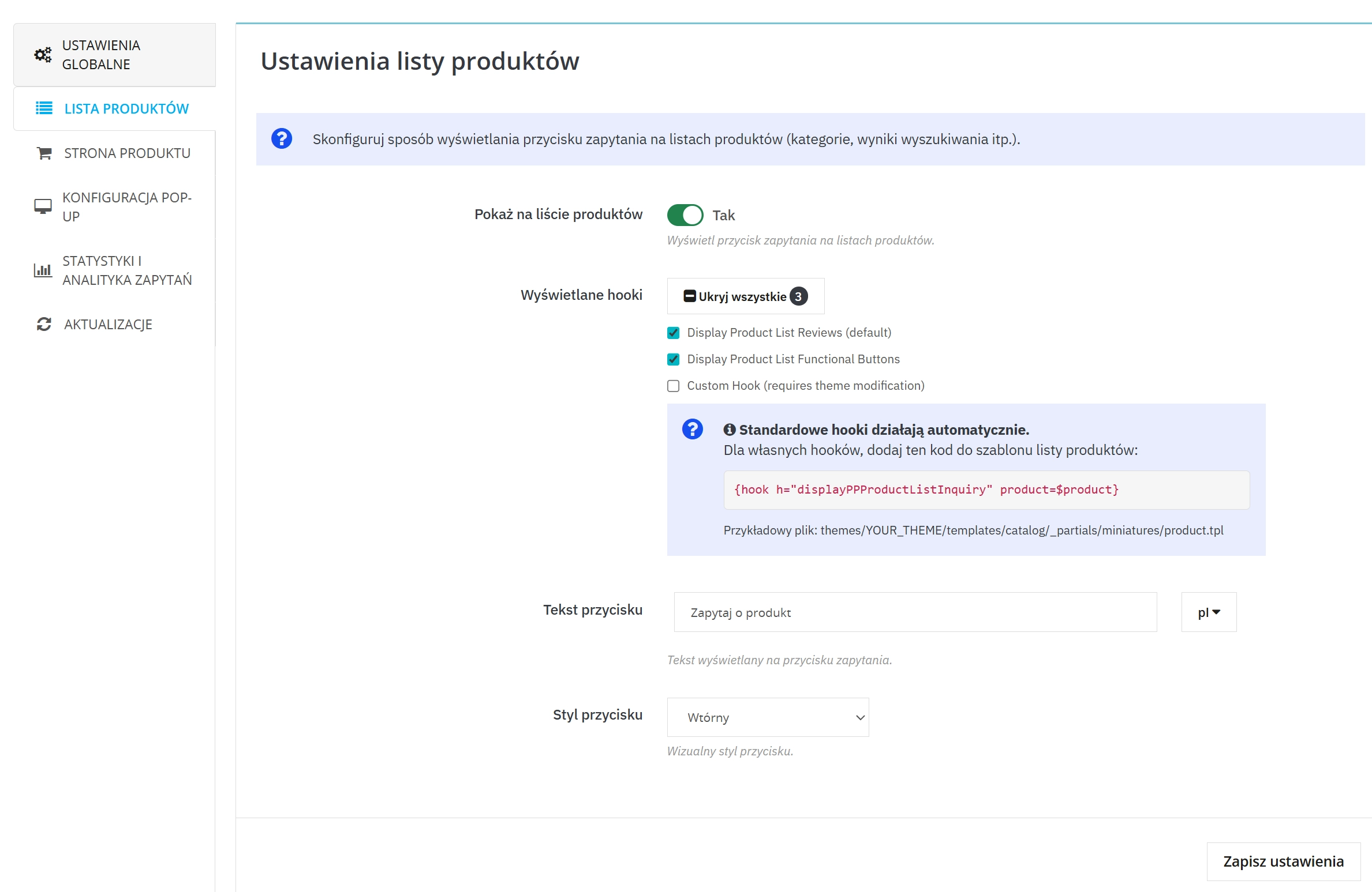 Zapytaj o Produkt / Cenę (PRO)