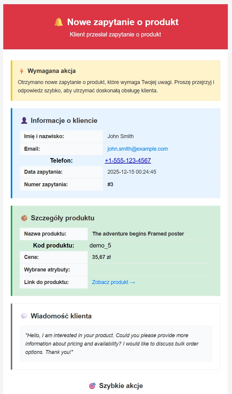 Ask about product / price (PRO)