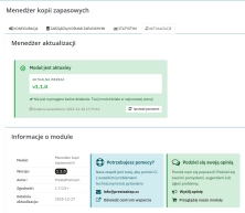 Backup Manager — kopie zapasowe bazy danych dla PrestaShop