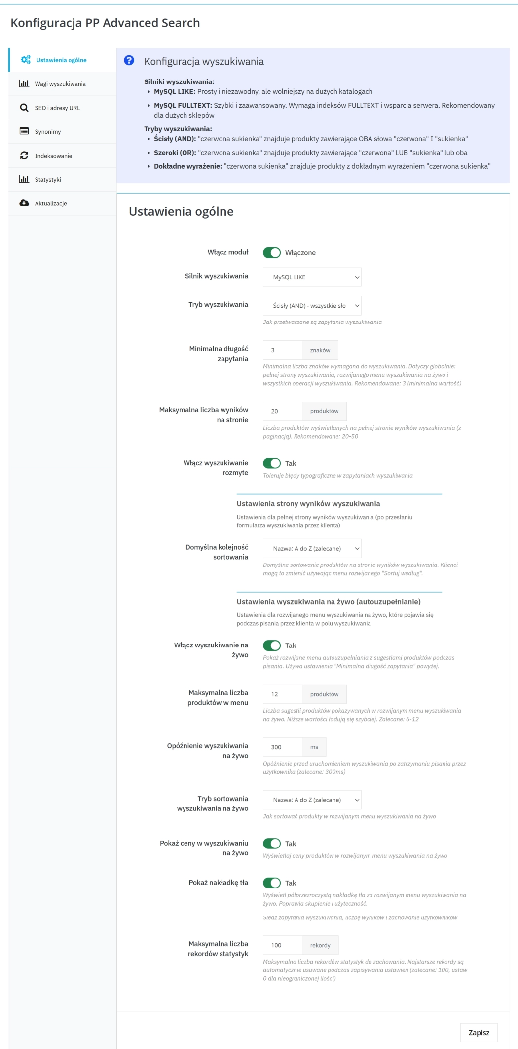 Advanced Search for PrestaShop