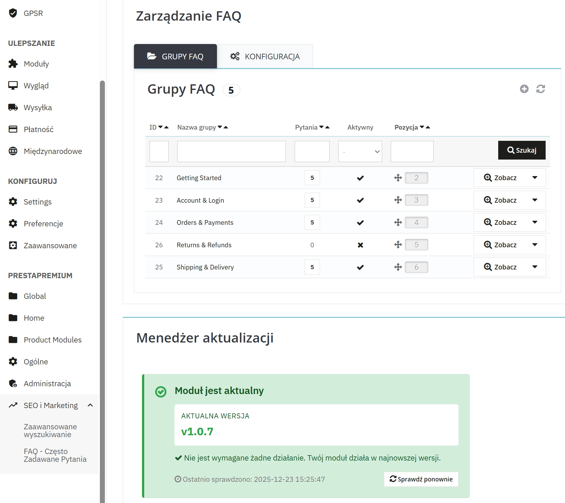 PrestaShop FAQ module to increase conversions