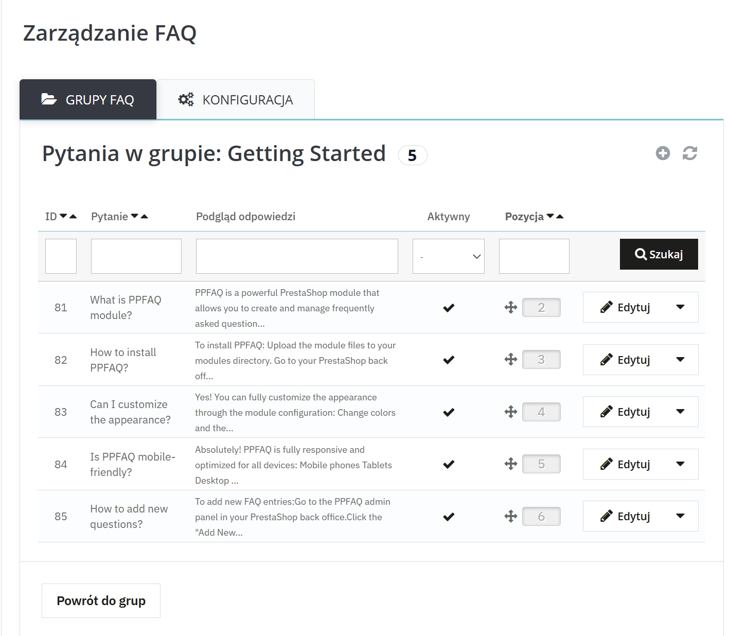PrestaShop FAQ module to increase conversions