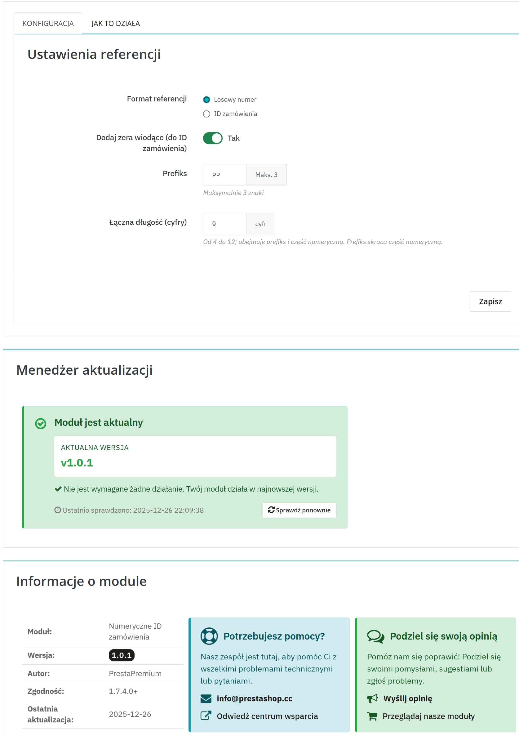 Replace order reference with a numeric reference in PrestaShop