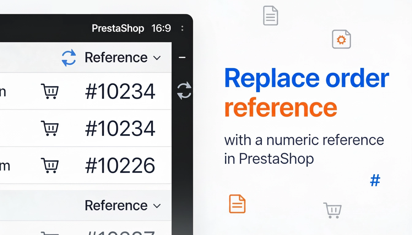 Replace order reference with a numeric reference in PrestaShop