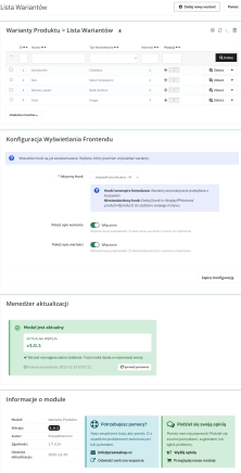 Warianty produktów PrestaShop – opcje dodatkowe bez kombinacji