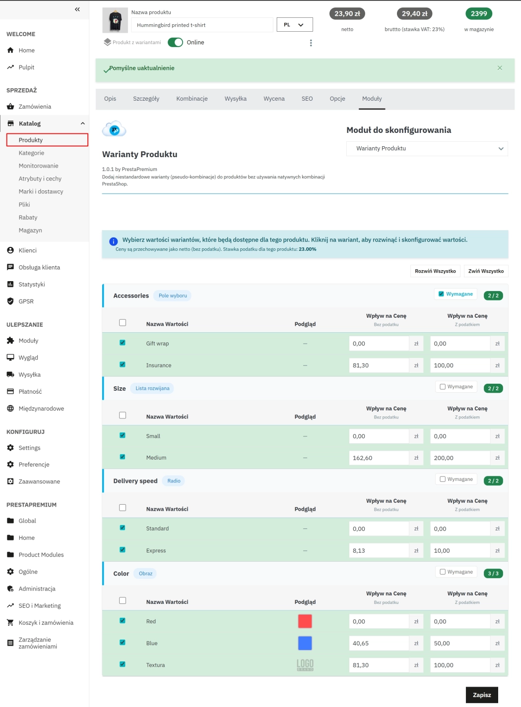 Additional Product Fields & Options for PrestaShop – No Combinations | PrestaPremium