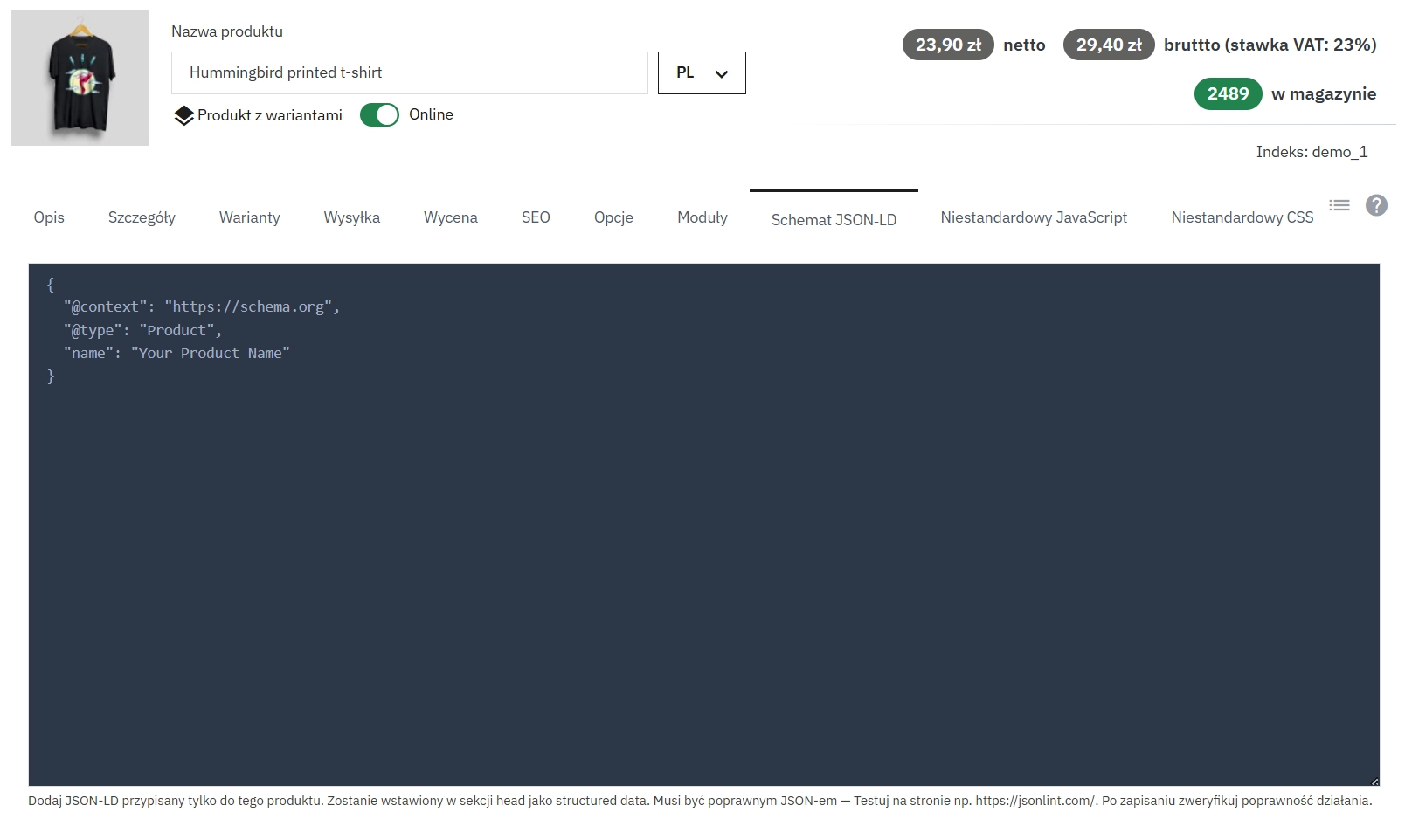 SEO Custom Code Manager for PrestaShop Products Categories and CMS