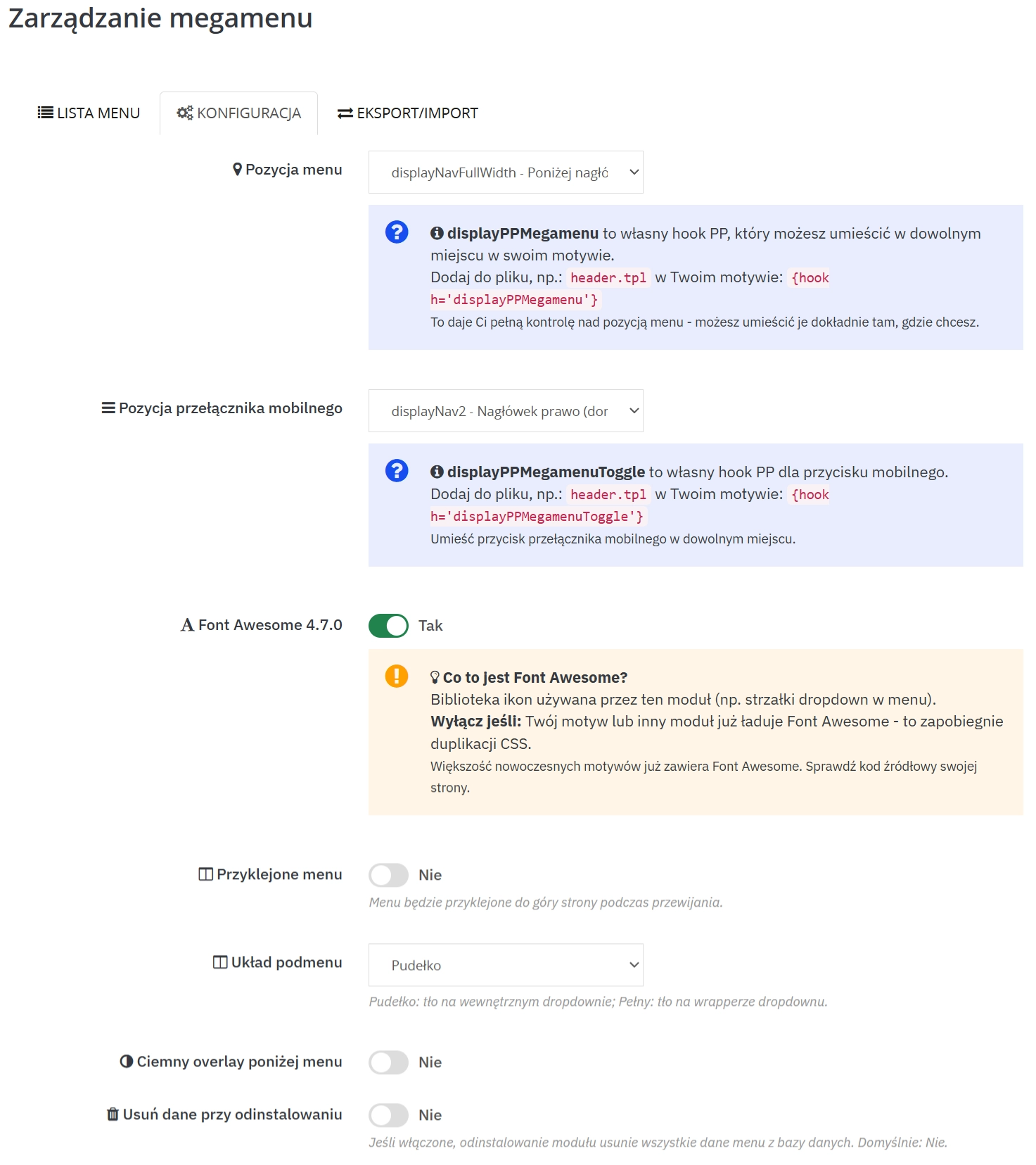 Megamenu Builder PrestaShop – Navigation Creator (Atomic Cache Technology)