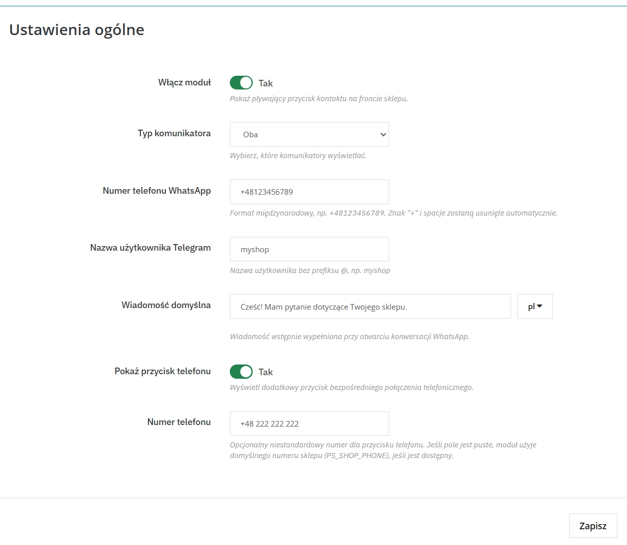 Zwiększ Sprzedaż w PrestaShop – Widget WhatsApp i Telegram