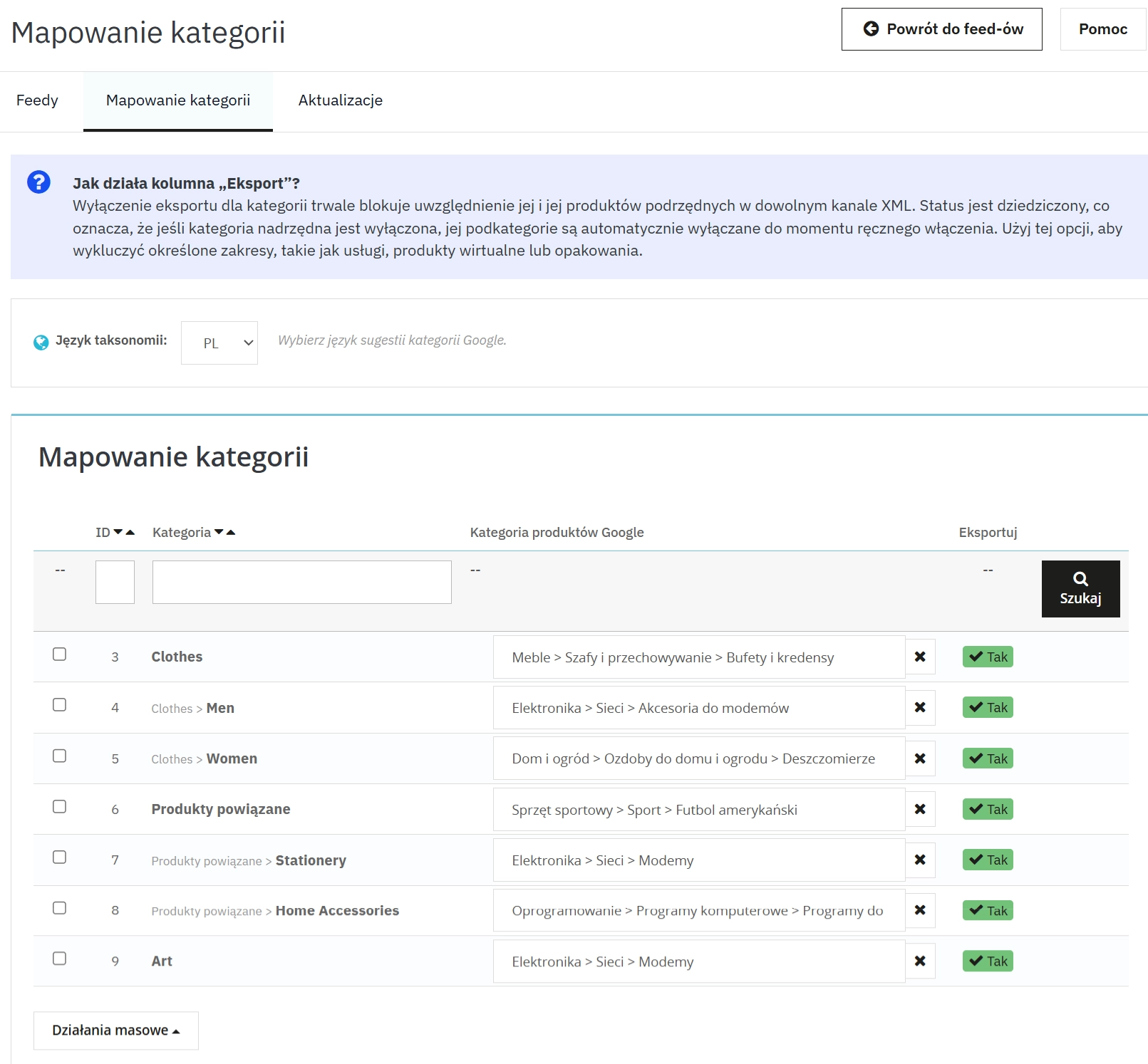Product Feed – Google Shopping dla PrestaShop (Wersja Pro)