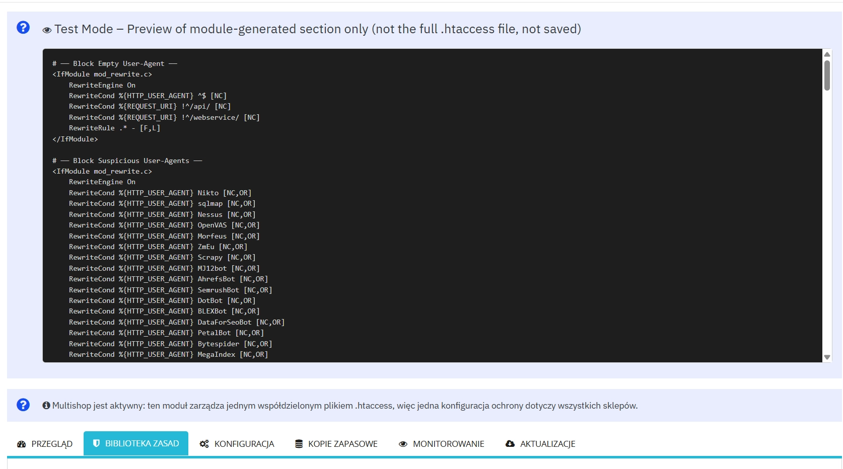 Advanced PrestaShop traffic and performance optimization generator (htaccess)