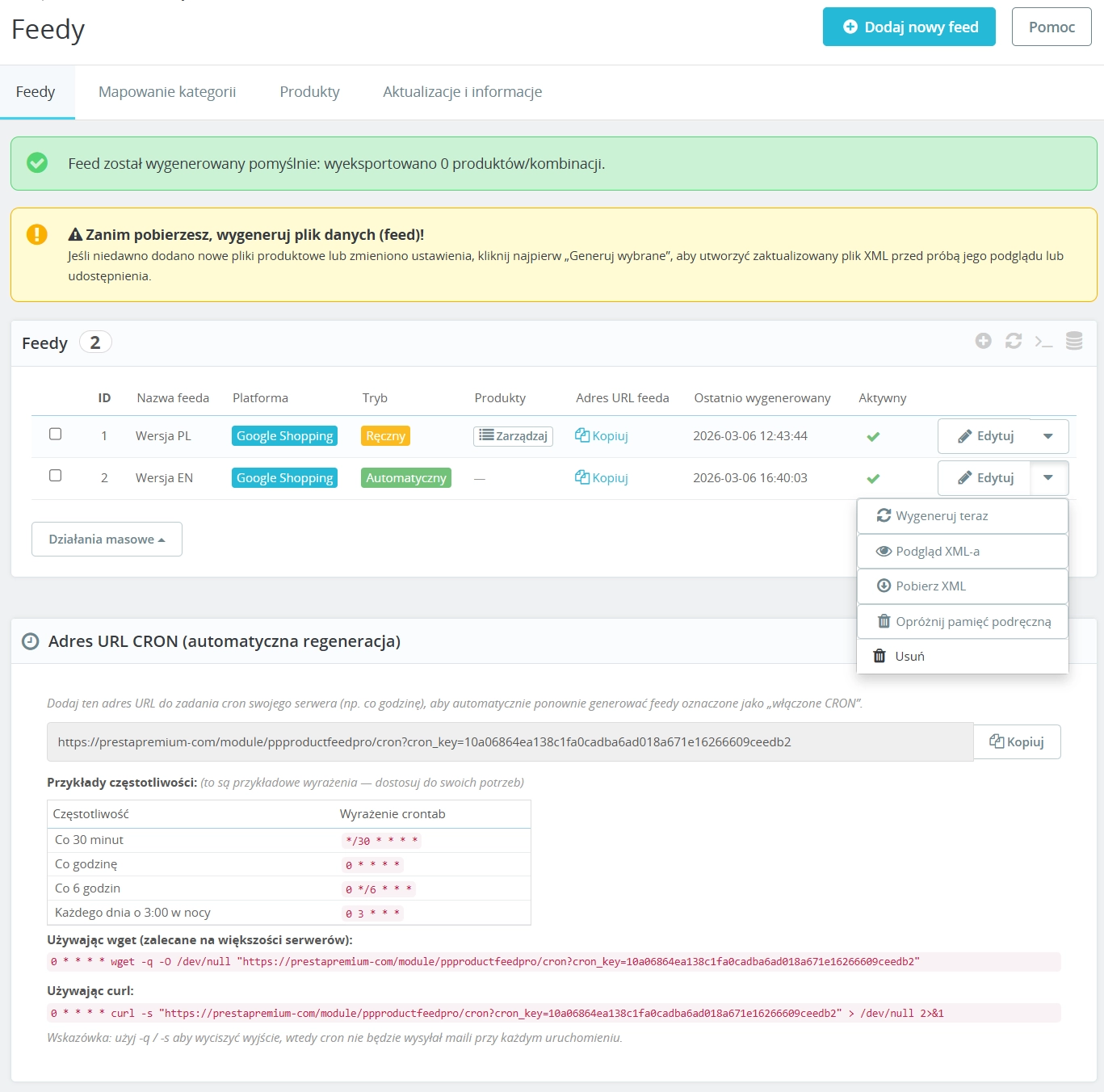 Product Feed – Google Shopping dla PrestaShop (Wersja Pro)