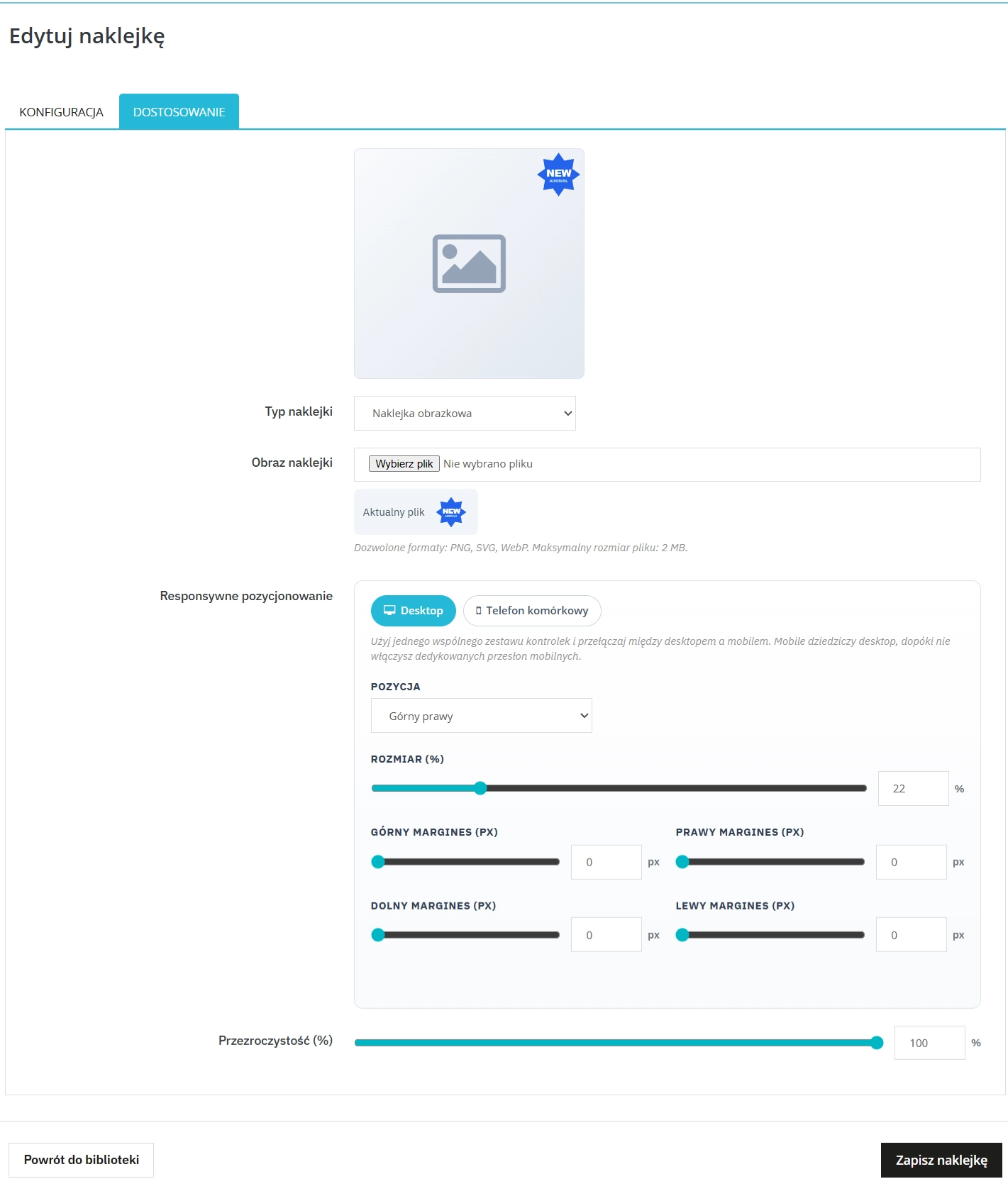 Product Stickers – Dynamiczne etykiety PrestaShop