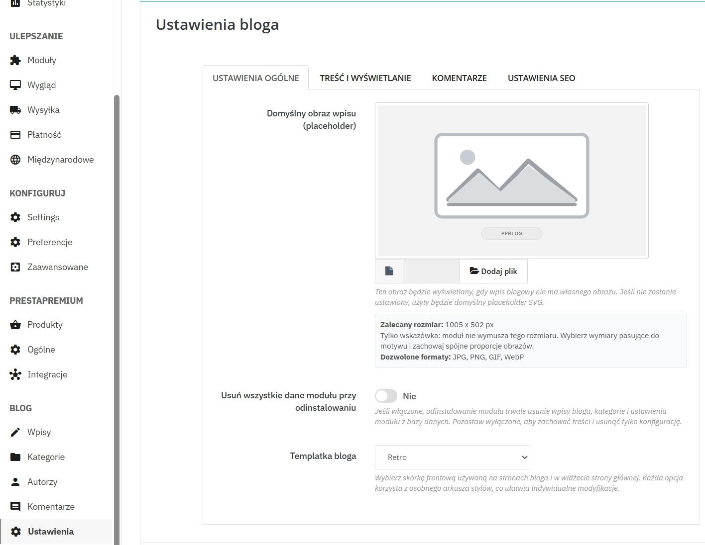 Moduł bloga PrestaShop z SEO, workflow i komentarzami