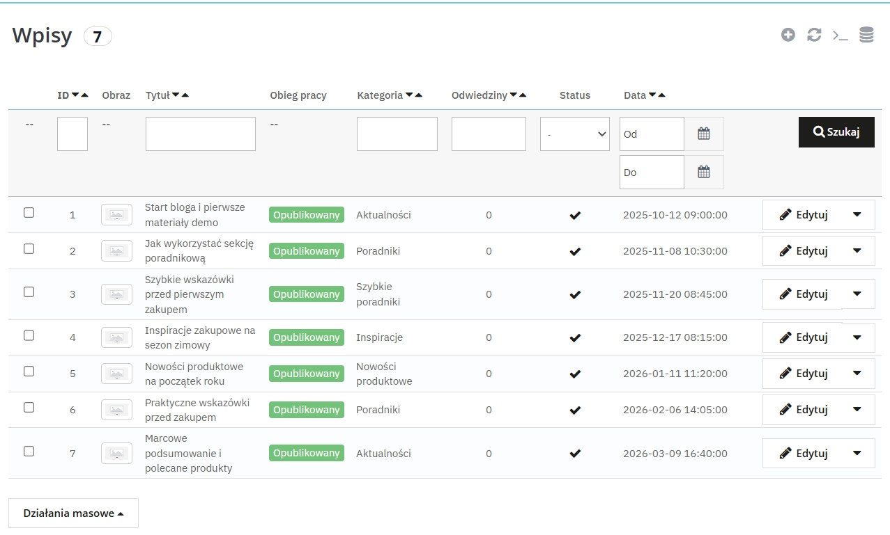 Moduł bloga PrestaShop z SEO, workflow i komentarzami
