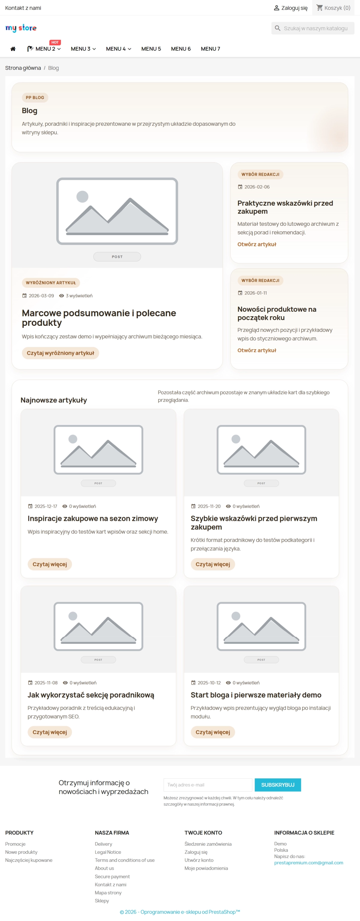 PrestaShop blog module with SEO, workflow and comments