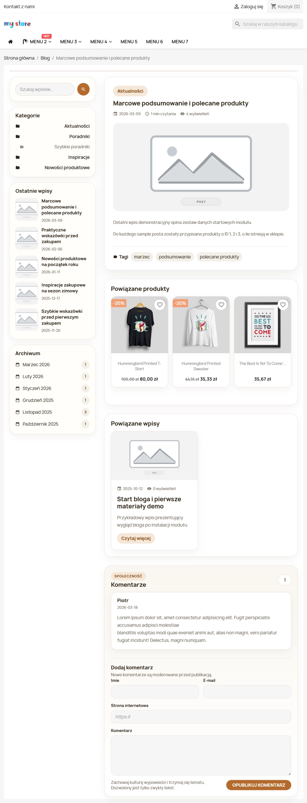 PrestaShop blog module with SEO, workflow and comments