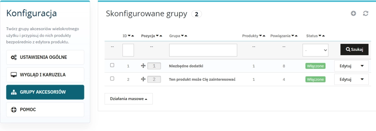 PrestaShop Module, Custom Product Groups on the Product Page