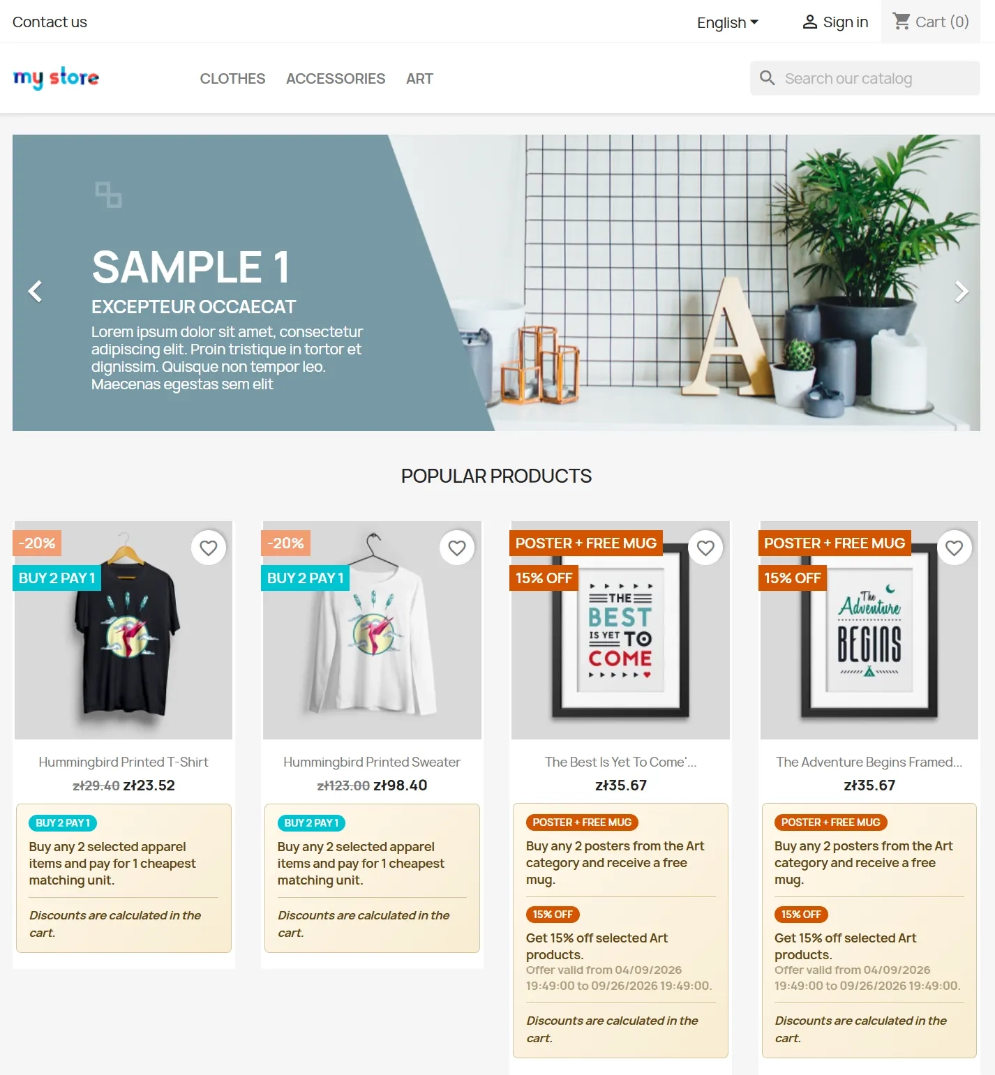 PrestaShop promotion module - Buy X Get Y, free gifts and basket discounts