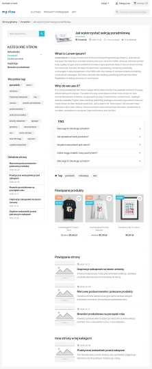 System stron PrestaShop – kategorie, FAQ i JSON-LD
