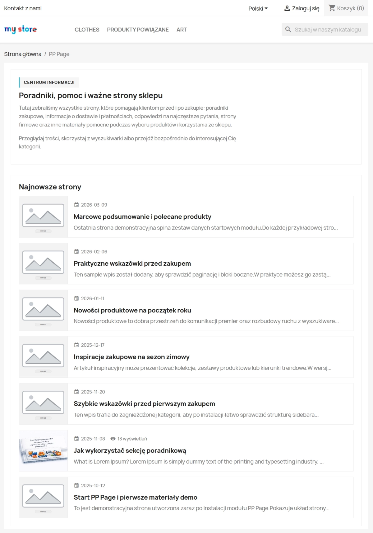 System stron PrestaShop – kategorie, FAQ i JSON-LD