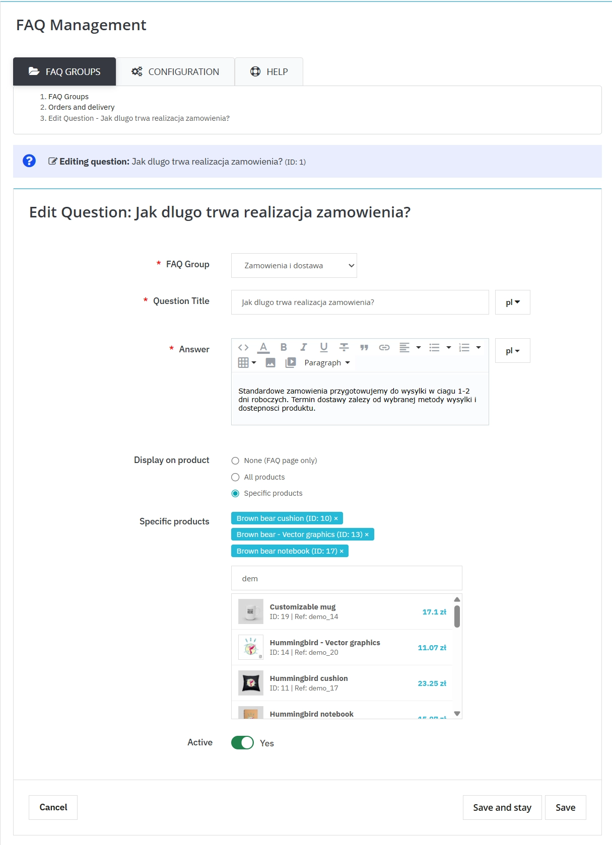 Moduł FAQ PrestaShop zwiększający konwersję | JSON-LD