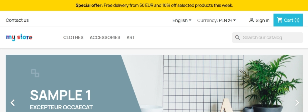 Darmowy Pasek Informacyjny PrestaShop - PP Top Bar (Free)