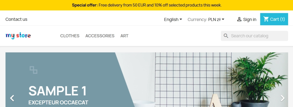 Darmowy Pasek Informacyjny PrestaShop - PP Top Bar (Free)