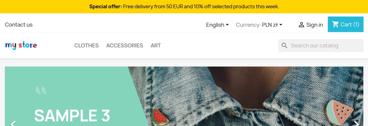 Darmowy Pasek Informacyjny PrestaShop - PP Top Bar (Free)