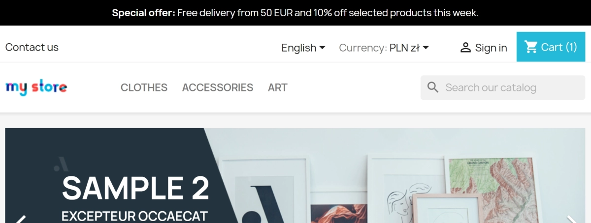 Darmowy Pasek Informacyjny PrestaShop - PP Top Bar (Free)