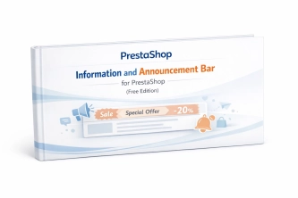 Darmowy Pasek Informacyjny PrestaShop - PP Top Bar (Free)