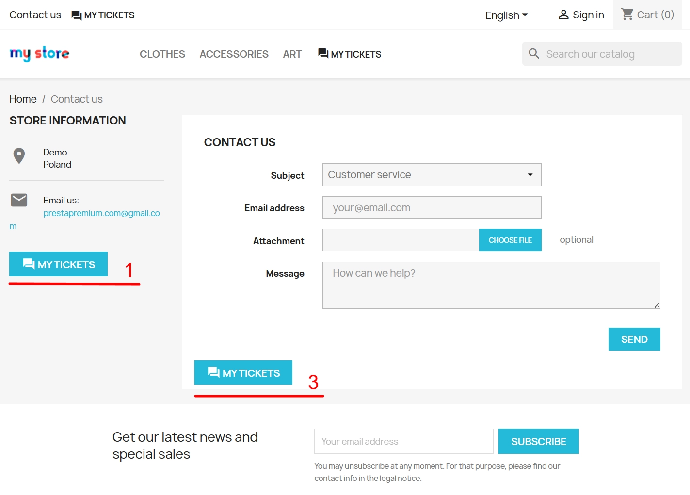 Helpdesk ticketing system for PrestaShop — customer support