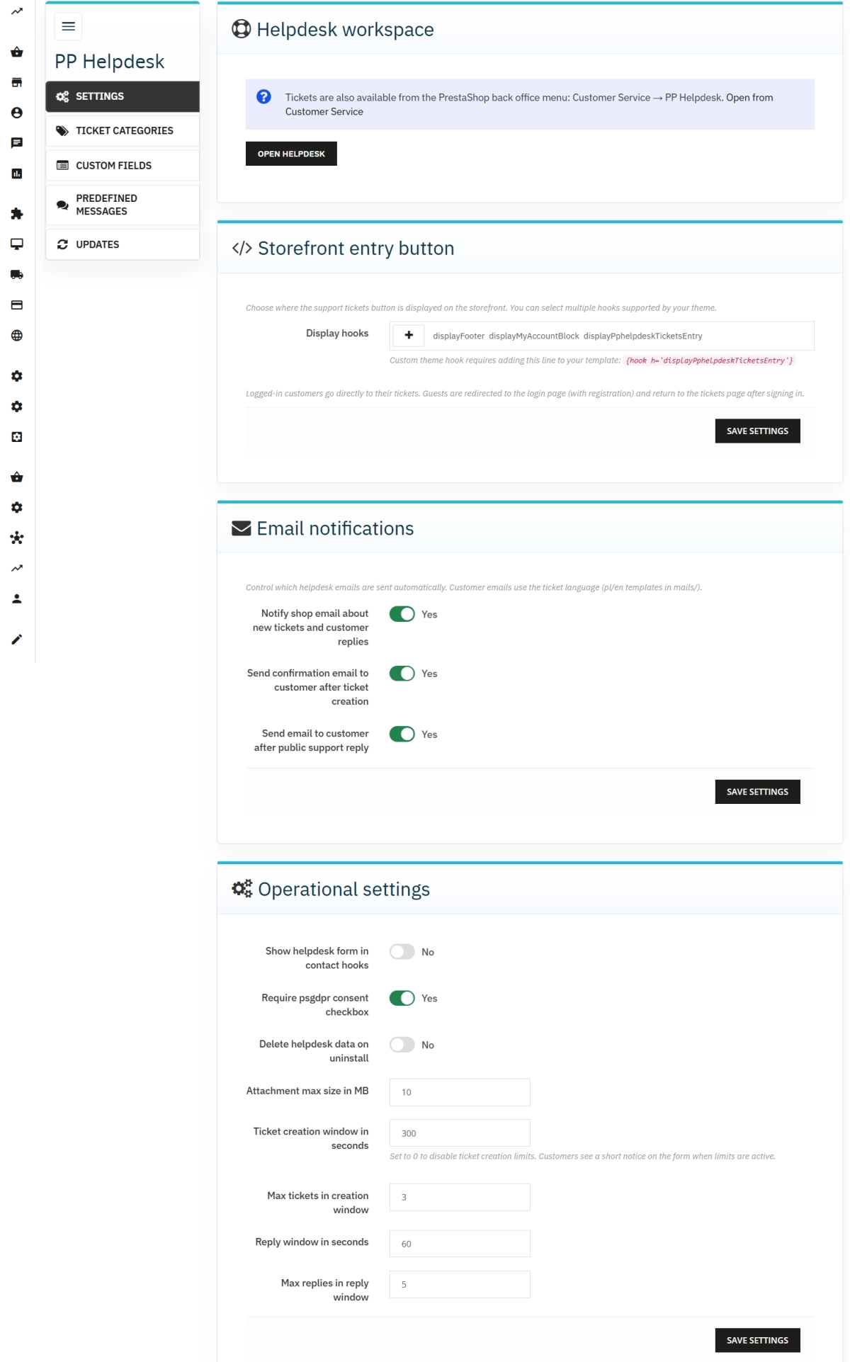Helpdesk ticketing system for PrestaShop — customer support