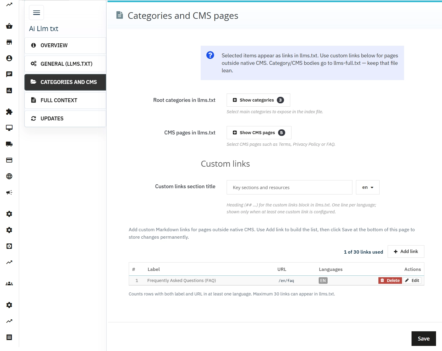 llms.txt dla PrestaShop — Dynamiczny Moduł AI & GEO