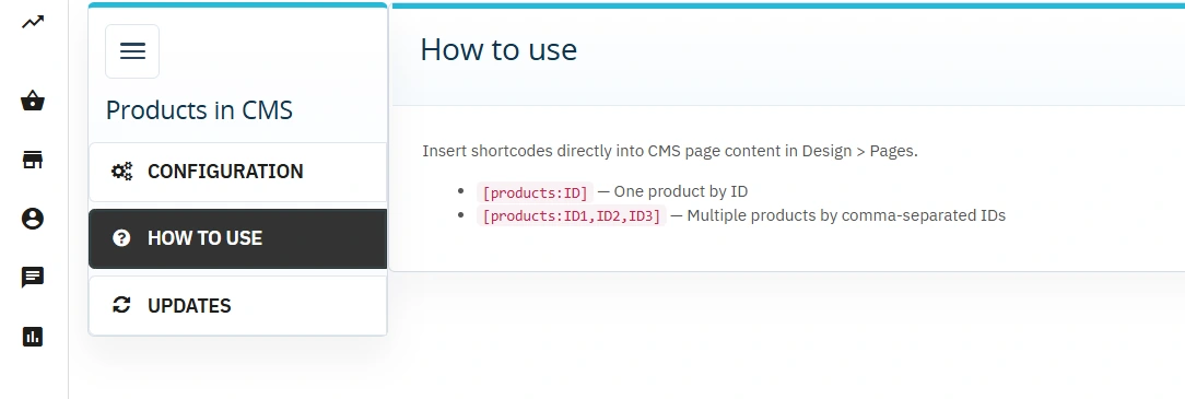 Products on CMS pages — PrestaShop module (free)