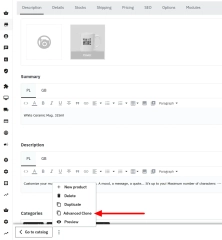 Admin Product Cloner – Selektywne kopiowanie produktów