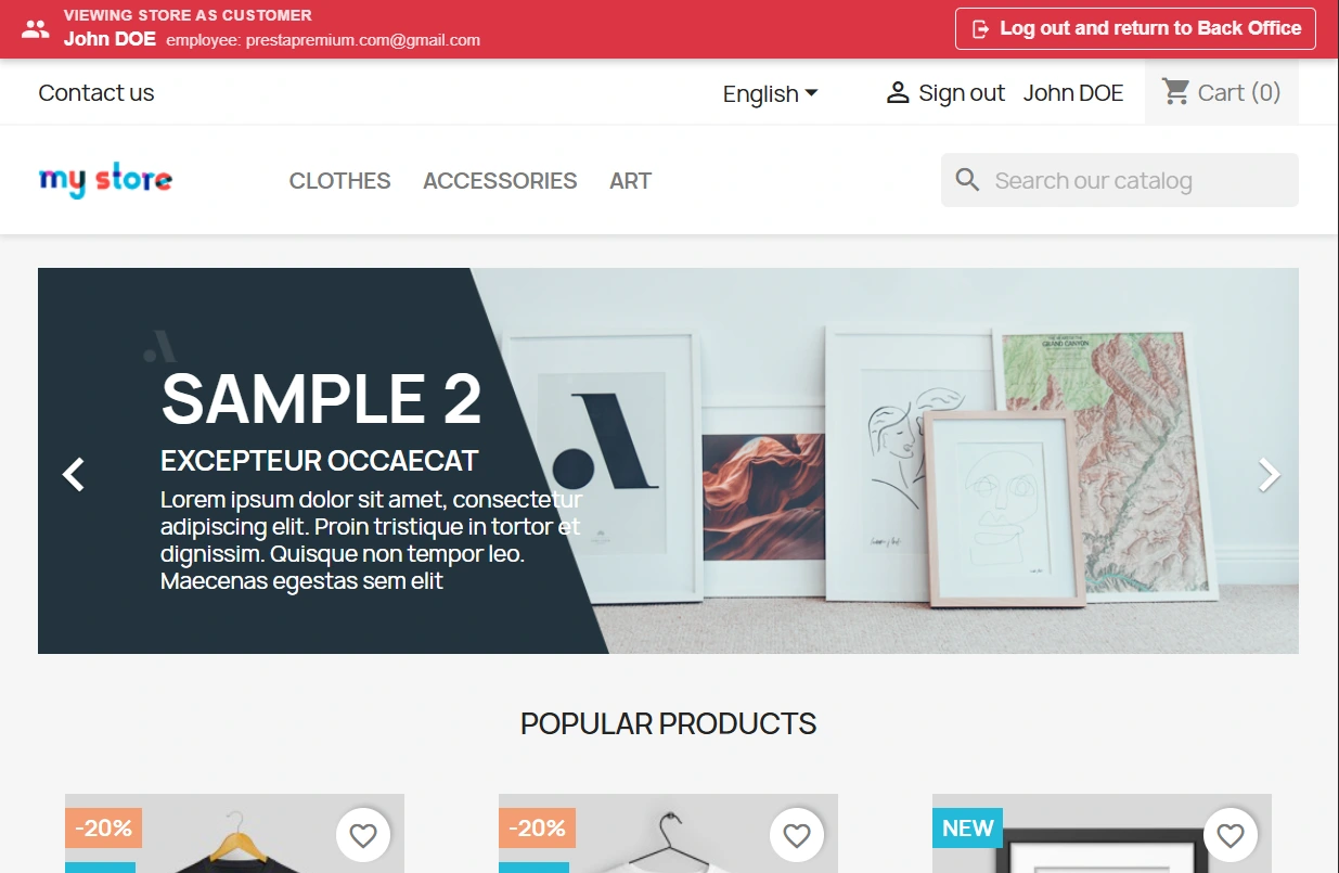 PrestaShop Zaloguj jako Klient - Szybki support i logowanie BO