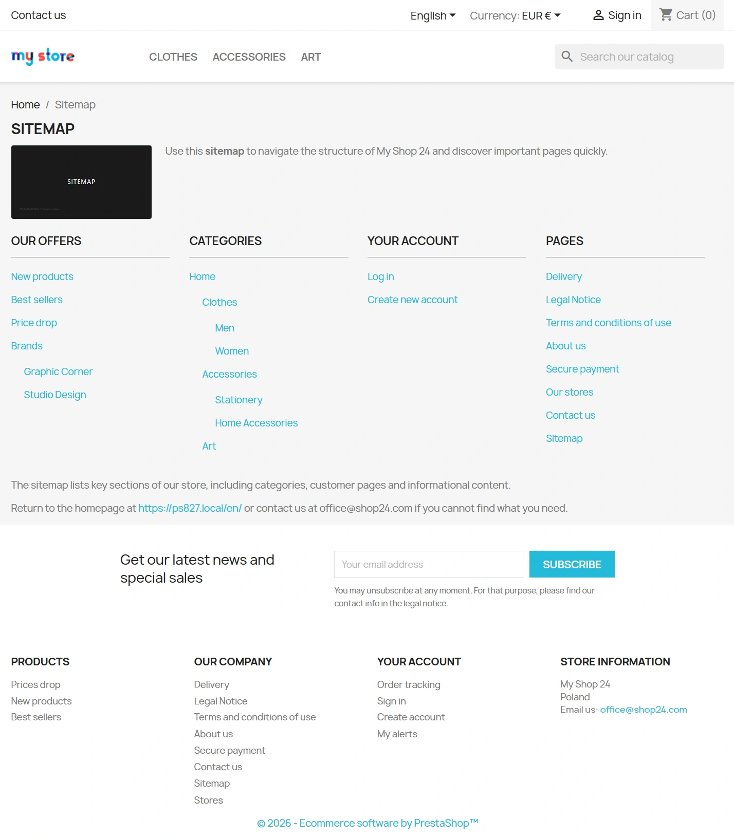 Opisy HTML i SEO stron Promocji i Nowości w PrestaShop