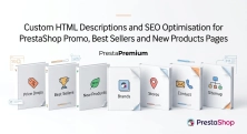 HTML Descriptions and SEO for PrestaShop Promo & New Pages
