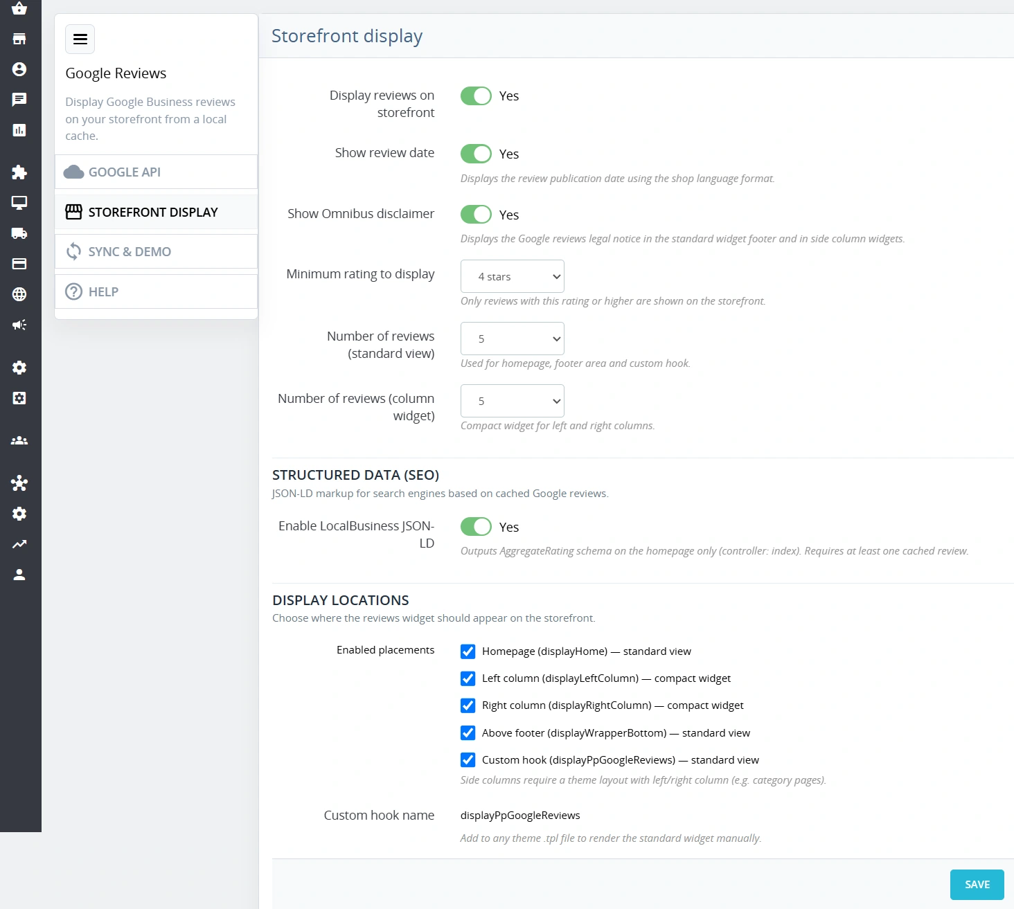 Google Maps Reviews PrestaShop Module - Automatic Import
