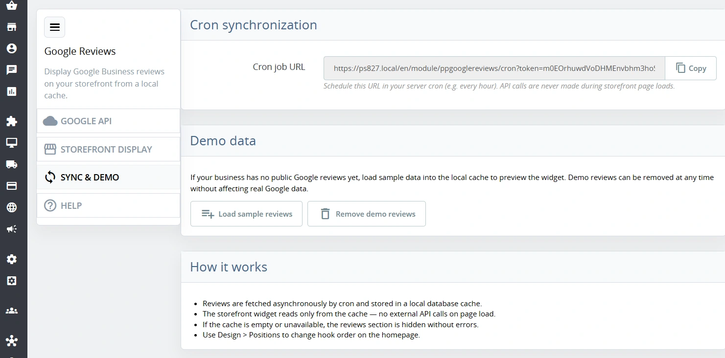 Google Maps Reviews PrestaShop Module - Automatic Import
