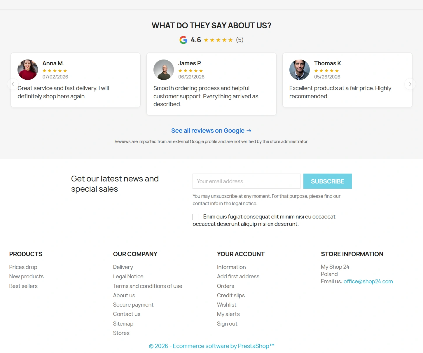 Google Maps Reviews PrestaShop Module - Automatic Import