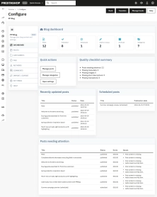 PrestaShop blog module with SEO, FAQ, workflow and comments