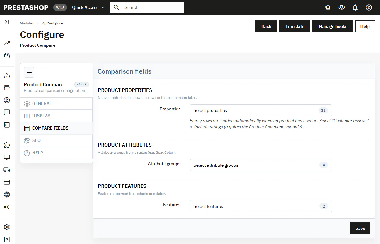 PrestaShop Product Comparison Module | Improve Conversion