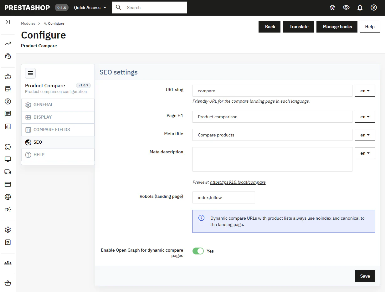 PrestaShop Product Comparison Module | Improve Conversion
