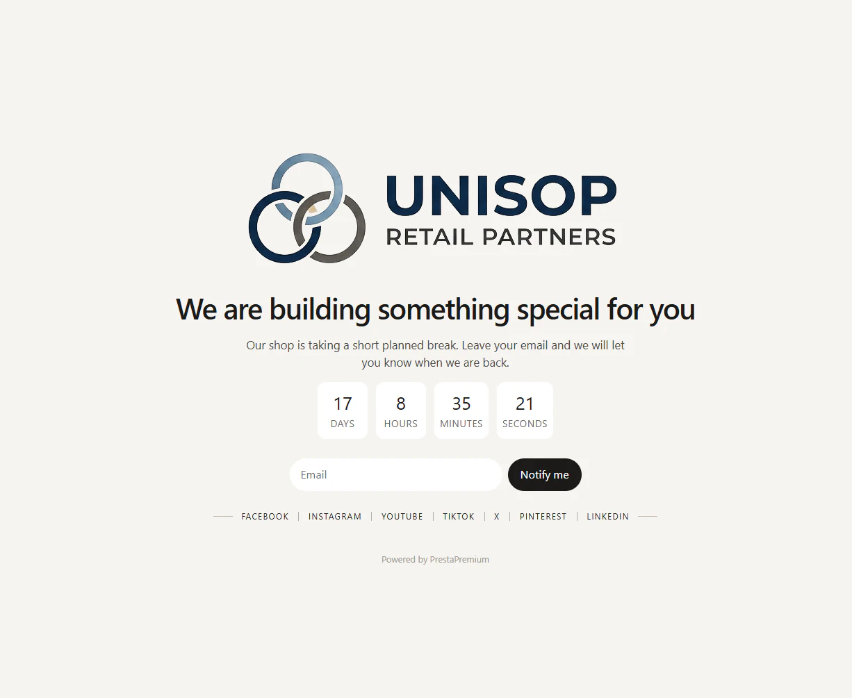 Free PrestaShop Maintenance Page & Coming Soon | PrestaPremium
